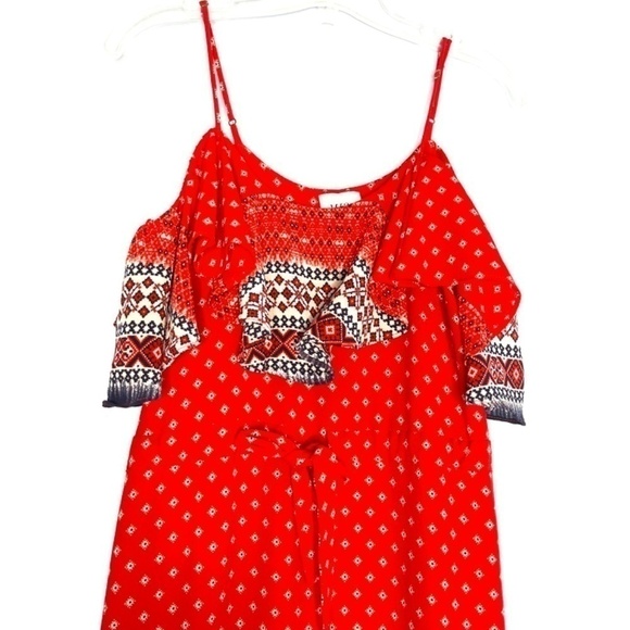 MISA Los Angeles Red Larsen Bohemian Off Shoulder Dress US XS - Picture 3 of 10